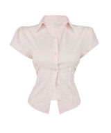 Aveline Pintuck Slim Blouse (3color)