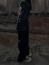 destroy hand hooded long sleeve