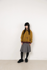 Twister Star Pocket Stripe Hoodie Zip-up - Mustard  