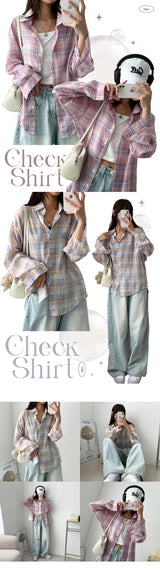 Point Pastel Summer Check Shirt