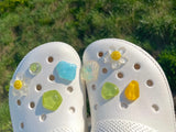 [Made shoes parts set]smile daisy flower(8pcs)