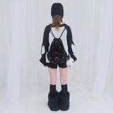 [FANCY X DUSTY] Zzz ダスティーサロンパジャマジムサック (BLACK) F25NM1019