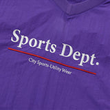 Sports Dept Logo Piping Nylon Pullover - Purple