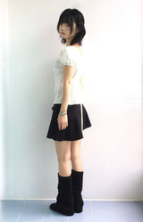 Hazel unbalanced checkered skirt