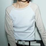 C RAGLAN LONG SLEEVE T-SHIRT_IVORY