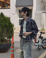 Cony Linen Crop Check Shirt