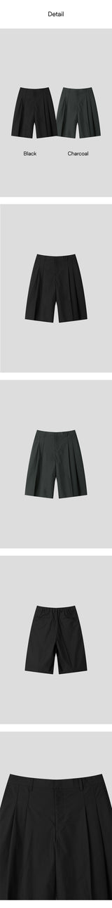 [S/S] ベーシックハーフバンディングショートスラックス（2color）