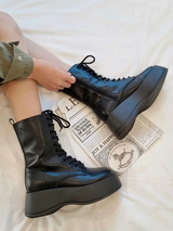 ジッパー ワーカー ブーツ(BLACK)