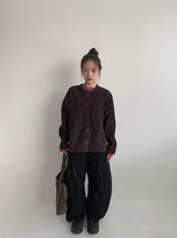 Billet Buckle Stitch Curved Balloon Pants