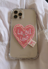 HEART LABEL PHONECASE (PINK)