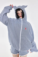 Wing Check Windbreaker Navy
