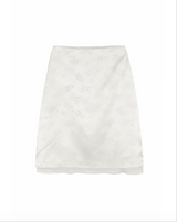 posy sheer & satin midi sk