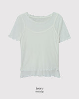 #ウェーブポイントショートスリーブTシャツ＋スリーブレスセット(3color)