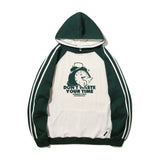 EL Dontime Raglan Line Hoodie T-Shirt 4Color