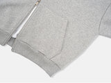 2ウェイクロップフィットカーモプリントフーディドジップアップジャンパー グレー