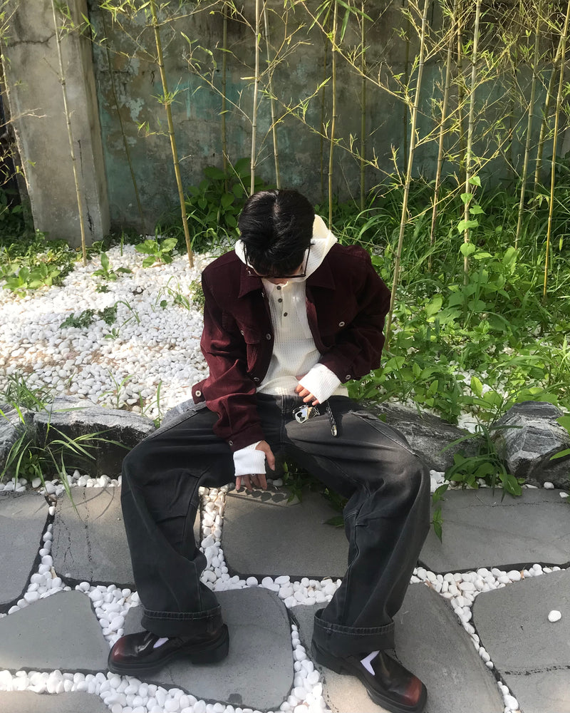 Cropped Western Corduroy Trucker Jacket