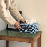 【MADE】キャンディリボンティッシュケース (blue)