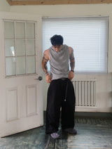 No.1330 K high neck hood VEST (5color)