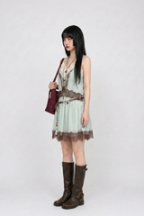 ISABEL LACE CHIFFON MINI DRESS