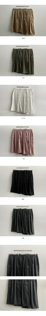 [3 Tier Length] [S–2XL]ティダタータンピンタックバンディングカーゴワイドパンツ (6 colors)