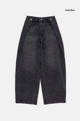 サイモンフォールディングワイドデニムパンツ
