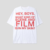 フィルムレタリングオーバーサイズショートスリーブTシャツ