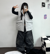 オーバーワイドベストパディング🩶🤍🖤☁ - 4カラー