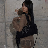 FFFF EYELET DUFFLE BAG (BLACK) F25ZE030
