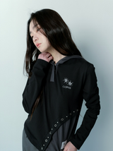 CONTOUR EYELET POINT SLIM FIT HOOD T