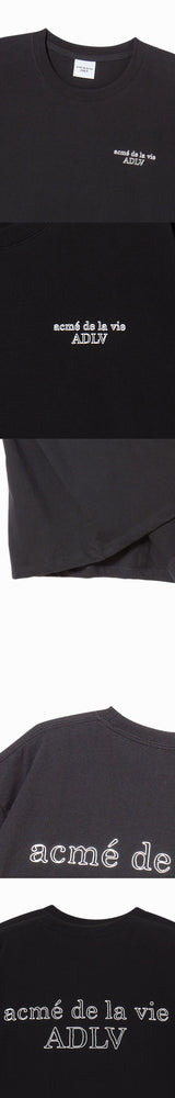25FW BORDER LINE BASIC LOGO SHORT SLEEVE T-SHIRT BLACK