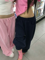 パフネイビーパンツ