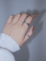 925silver パターンドスリムシルバーリング