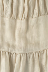 Silky shirring dress_beige