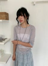 Ripe See-through Dot Three Quarter See-through Layered Tee
