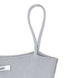 Ribbed knit top_gray