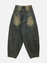 Ramie Brush Balloon Denim Pants 5C