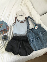 shoeshoe layered pumpkin shorts