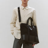Dual Top Canvas Tote Bag_Black