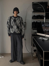 ASCLO Fade Argyle Hairy Knit (2color)