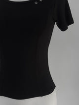 カットラインアイレットショートスリーブT (3color)