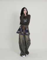 Kibet Heart Vintage Printed Long Sleeve T-Shirt