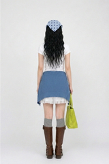 POPO POLKA DOT SCARF (WHITE, SKY 2COLORS!)