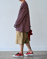 BHNY LOOSE FIT SLIT STRIPED LONG SLEEVE T-SHIRT