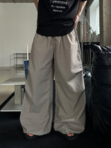 Vein Nylon Track Wide Pants