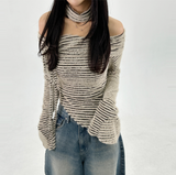 (CHOKER + SLEEK + BOW SET🐯HIGH QUALITY🐯) ベビーレイアン オフアンゴラ チョーカーニット