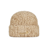 VARZAR Safety Pin Fur Beanie / Beige