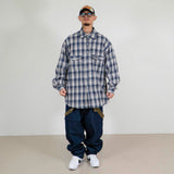 TWO-POCKET CHECKERED SHIRT (BLUE)