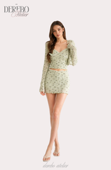 Green Tea Lounge Cardigan Three-Piece Set (3 SET)