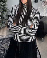 セリンストライプポラーTシャツ