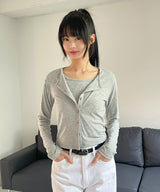 SLIM FIT LOGO CARDIGAN [4color]